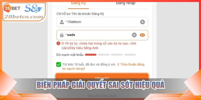 Biện pháp giải quyết sai sót hiệu quả