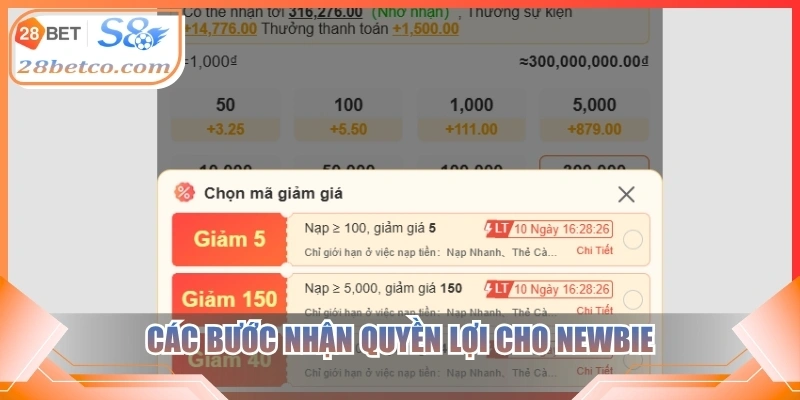 Các bước nhận quyền lợi cho newbie