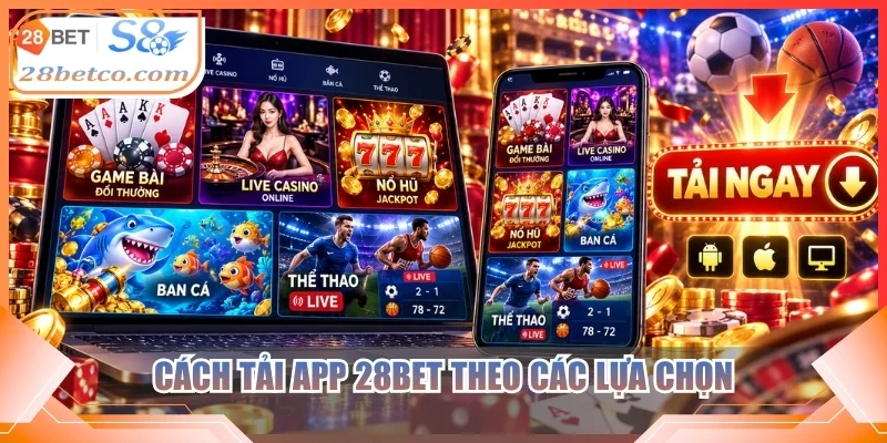 Cách tải app 28bet theo các lựa chọn