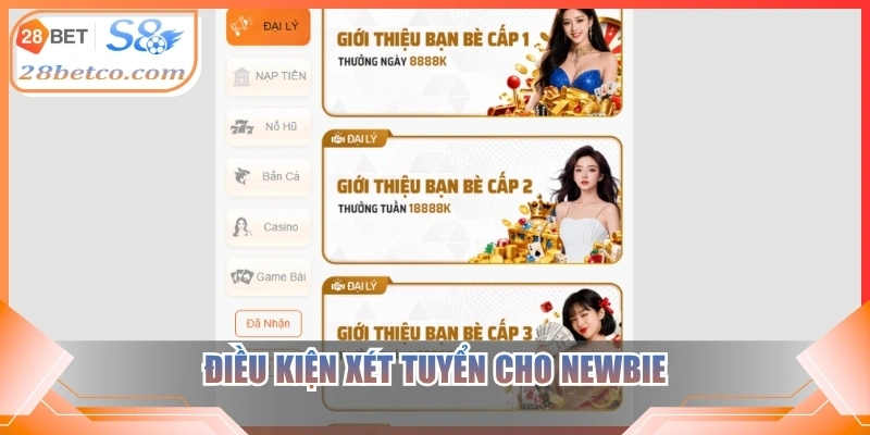 Điều kiện xét tuyển cho newbie