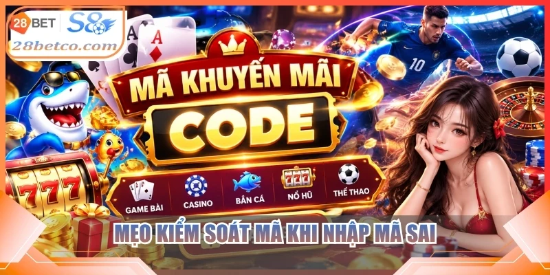 Mẹo kiểm soát mã khi nhập mã sai