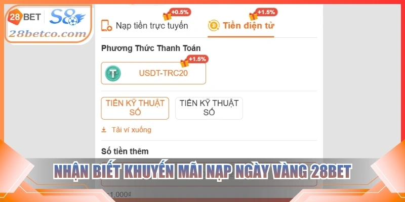 Nhận biết khuyến mãi nạp ngày vàng 28bet