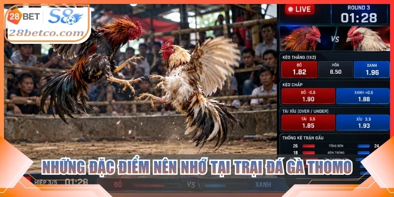 Những đặc điểm nên nhớ tại trại đá gà Thomo