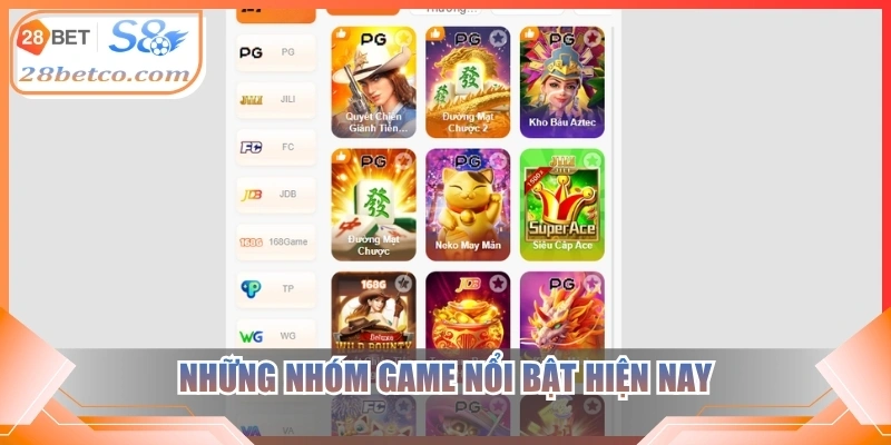Những nhóm game nổi bật hiện nay