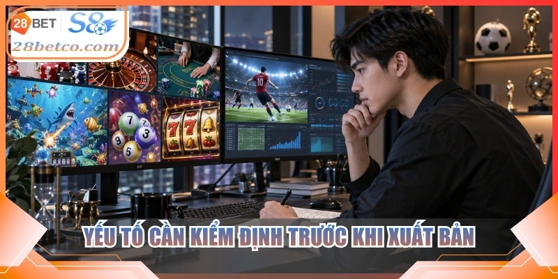 Yếu tố cần kiểm định trước khi xuất bản